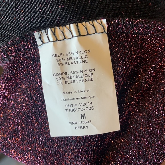 Lush Pink Shimmery Purple Tie Back Top - Picture 6 of 6